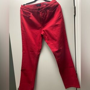 Charter Club Women's Straight Leg Jeans in Bold Red